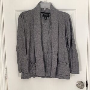 21 Men Black/White Striped Zigzag Weave Lightweight Cardigan S PRE-OWNED